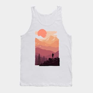 Sun Rises Over The Big Mountain - Wanderlust Tank Top